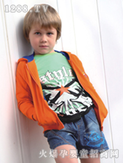 伊比奇橙色男童長(zhǎng)袖