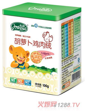 名滋80克胡蘿卜雞肉絨