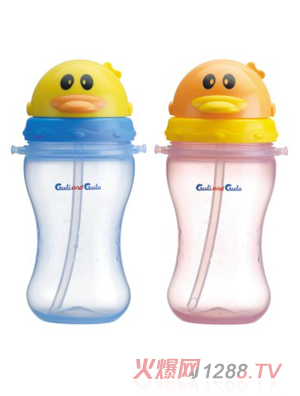 古利古拉企鵝易握水杯藍色黃色