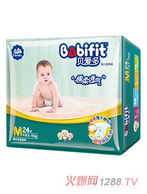 貝愛多超棉柔透氣紙尿褲M碼24片