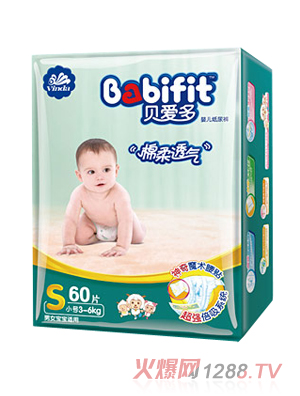 貝愛多超棉柔透氣紙尿褲S碼60片