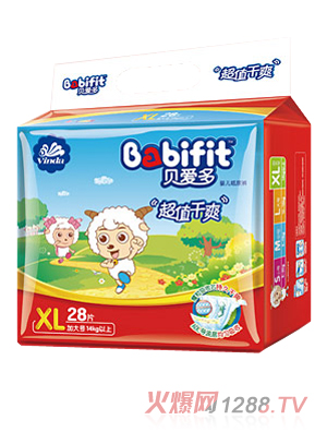 貝愛(ài)多超值干爽紙尿褲XL碼28片