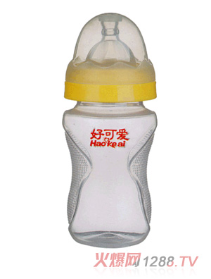 好可愛(ài)240ml寬口弧形奶瓶
