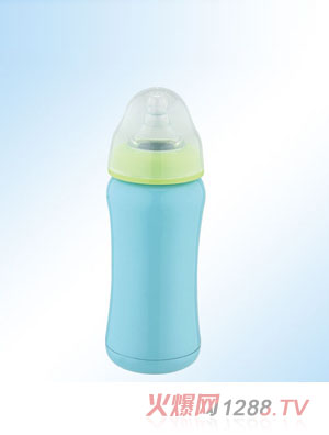 藍(lán)色不銹鋼真空奶瓶