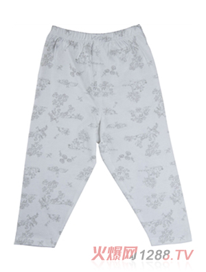 卓兒全棉精梳單面印花長褲