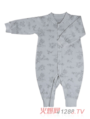 卓兒全棉精梳單面印花連體衣（襟哈）