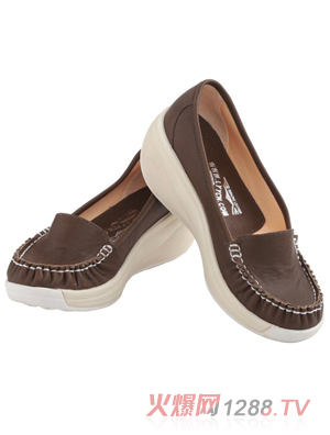 懶洋洋yunf散步鞋棕色