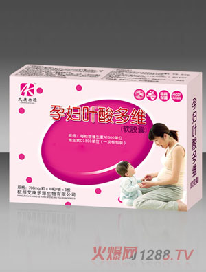 艾康樂源yunf葉酸多維軟膠囊