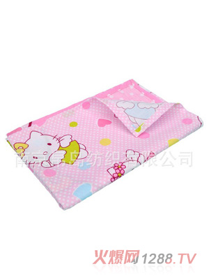 KIDS ATTACHyinge印花粉色床單