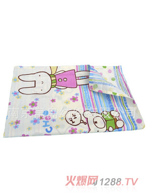 KIDS ATTACHyinge印花白色床單