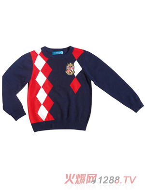 CE潮爆童年系列寶蘭色毛衣