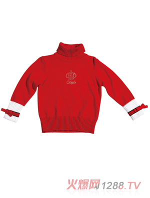 CE大紅女孩毛衣