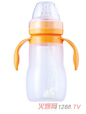 呵護(hù)230ml寬口硅膠奶瓶自動(dòng)握把