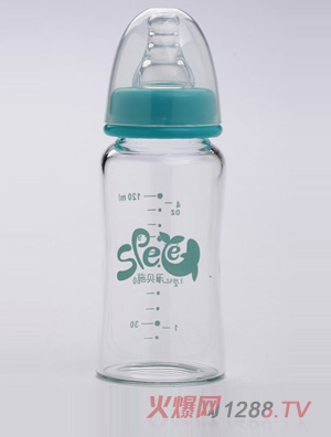施貝樂寬口弧形玻璃奶瓶NBH01-120