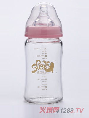 施貝樂弧形玻璃奶瓶180mlLKH08