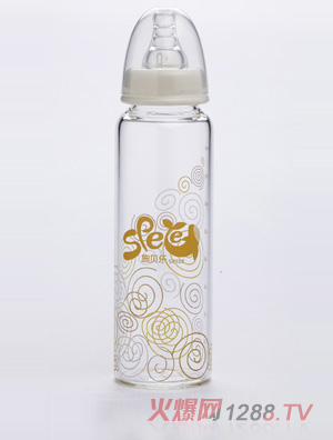 施貝樂直身玻璃奶瓶240mlNBZP01