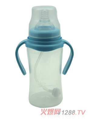 小希仔寬口徑雙柄自動(dòng)PP奶瓶300ml