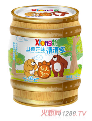 熊大熊二山楂開胃清清寶罐裝