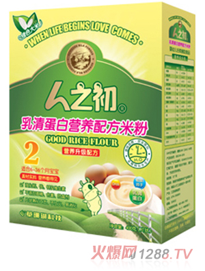 人之初乳清蛋白yinge米粉2段盒裝
