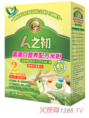 人之初yingy高蛋白米粉2段盒裝