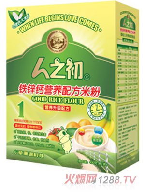 人之初yinge鐵鋅鈣米粉1段盒裝