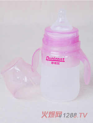 哆啦鼠6安寬口徑全硅膠奶瓶