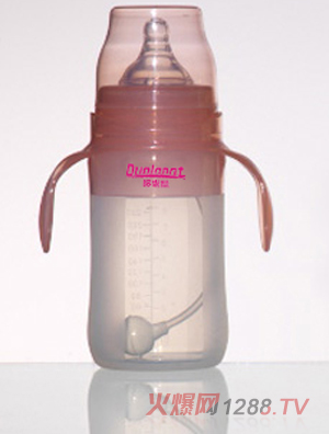 哆啦鼠8安寬口徑全硅膠自動手柄奶瓶