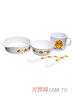 小雞卡迪youe餐具五件套