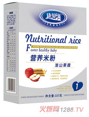 康貝滋225g盒裝淮山果蔬營(yíng)養(yǎng)米粉1段