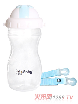 可愛多360ml運(yùn)動吸管水杯藍(lán)