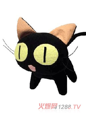 奇異絨毛玩具小黑貓