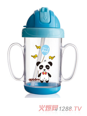 愛哺生樂飲握把吸管水杯（240ml）