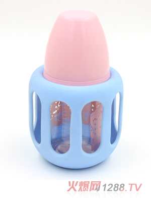 海米寬口蕾絲印花晶鉆玻璃自動(dòng)奶瓶