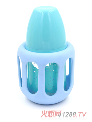 海米寬口蕾絲印花晶鉆玻璃自動(dòng)奶瓶綠色