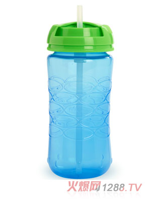 布朗博士12安士吸管杯藍色