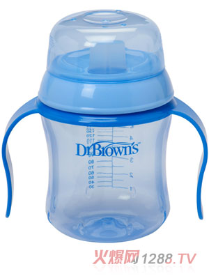 布朗博士6安士軟吸嘴學飲杯藍色