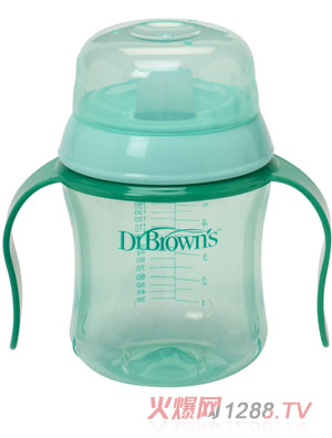 布朗博士6安士軟吸嘴學飲杯綠色