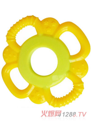 好可愛太陽(yáng)花全硅膠磨牙器