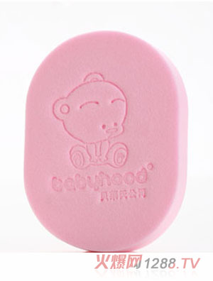 Babyhood小熊沐浴棉(粉)