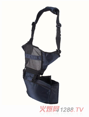 萌孩兒背帶款抱嬰腰凳-藍(lán)色