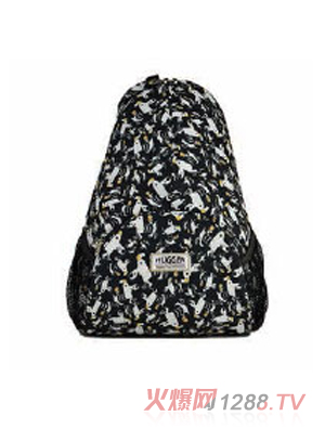 喜格兒卡通兒童旅行包黑色