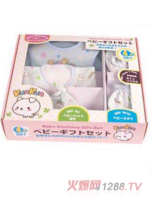 KUNKUNyinge淺藍(lán)色棉織品禮盒