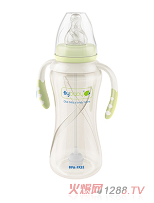 飛樂比PP雙柄標(biāo)口瓢彩大奶瓶