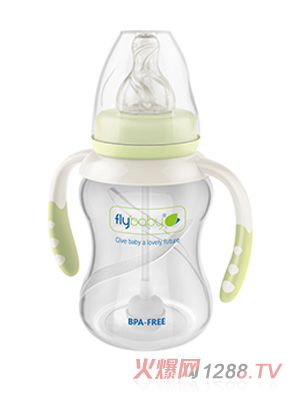 飛樂比PP雙柄標(biāo)口瓢彩小奶瓶