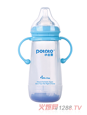 小土豆PP保護套寬口徑玻璃奶瓶240ml