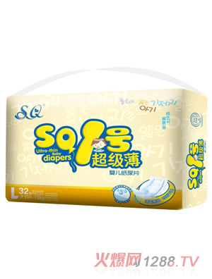 SQ1號超級薄yinge紙尿片L碼32片