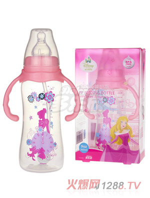 迪士尼寶寶標口徑自動吸管PP奶瓶（大號）260ml