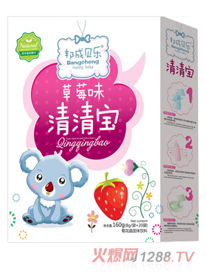 邦成貝樂(lè)清清寶盒裝草莓味