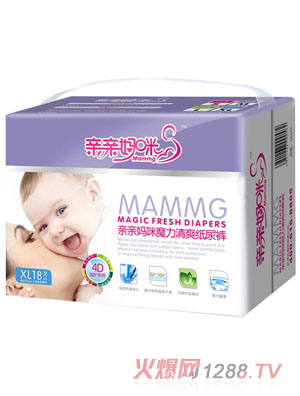 親親媽咪魔力清爽中包裝紙尿褲XL18片
