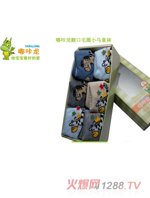 嘟咔龍熊貓汽車(chē)平板小號(hào)6雙禮盒裝童襪